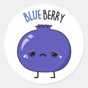 Blue Berry Funny Blueberry Pub Runder Aufkleber