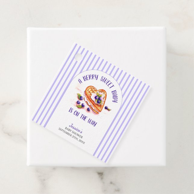 Blue Berry Sweet Fall Baby Dusche Geschenkanhänger (Beispiel)