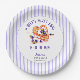 Blue Berry Sweet Fall Baby Dusche Pappteller