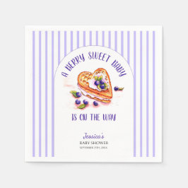 Blue Berry Sweet Fall Baby Dusche Serviette