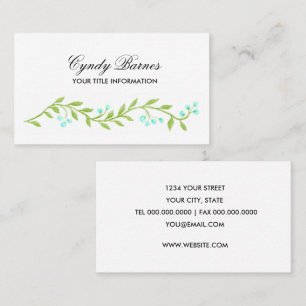 Blue Berry Vine Business Card Visitenkarte