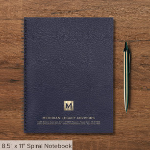 Blue Beruflich Luxury Initial Logo Notebook Notizbuch