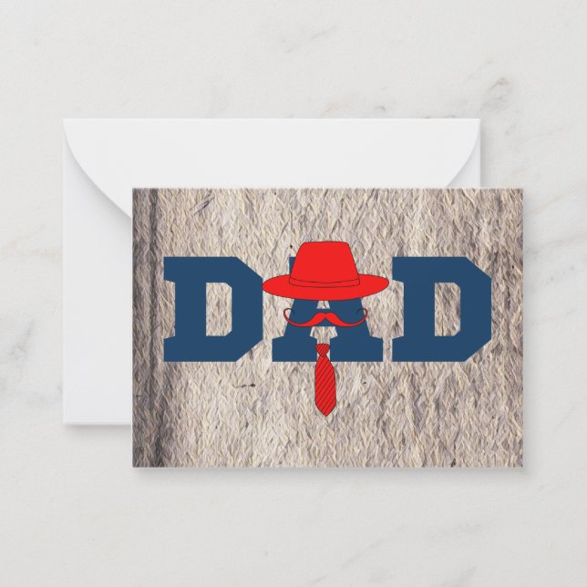 Blue best grandpa ever the times mitteilungskarte (Vorderseite)