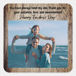 Blue best grandpa ever the times quadratischer aufkleber