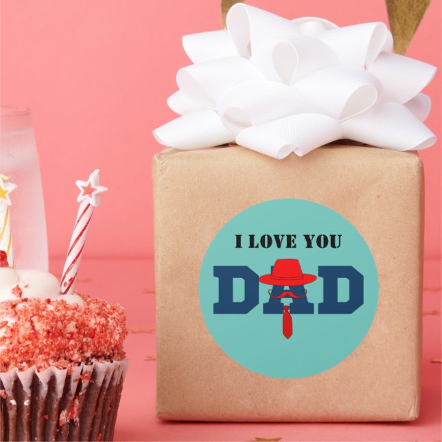  Blue best grandpa ever the times Runder Aufkleber (Party)