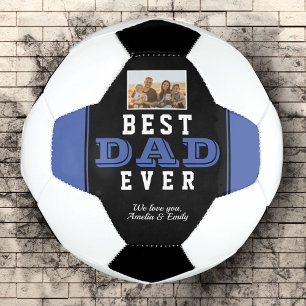 Blue Best Vater Pater Typografy Foto Fußball
