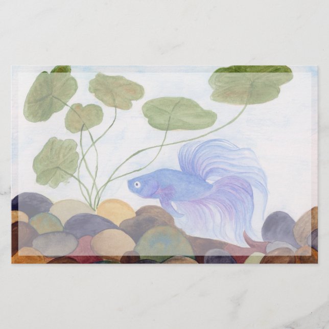 Blue Betta Briefpapier (Vorderseite)