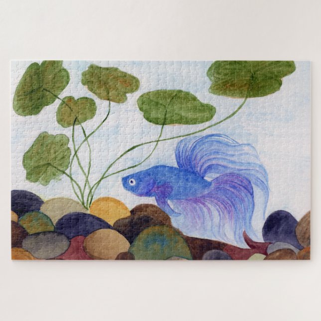 Blue Betta Fish Jigsaw Puzzle (Horizontal)