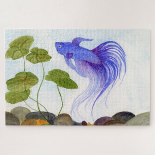 Blue Betta Fish Jigsaw Puzzle