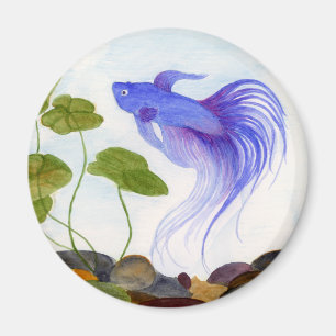 Blue Betta Fish Magnet
