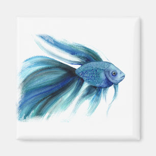 Blue Betta Fish Magnet