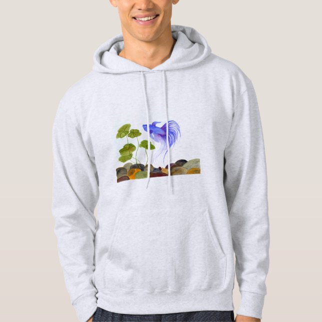 Blue Betta Fish Sweatshirt (Vorderseite)