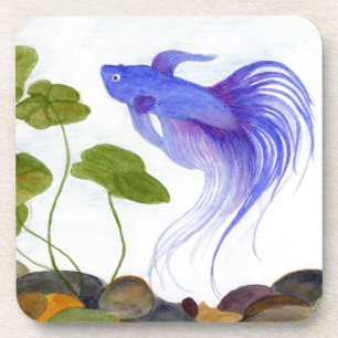 Blue Betta Fish Untersetzer