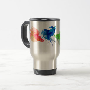 Blue Betta Watercolor Reisebecher