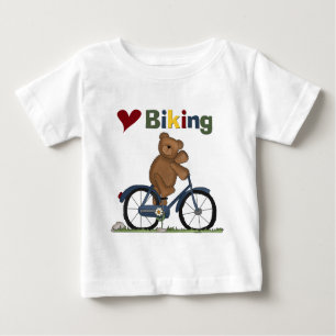 Blue Bicycle I Liebe Bikeschirme und Geschenke Baby T-shirt