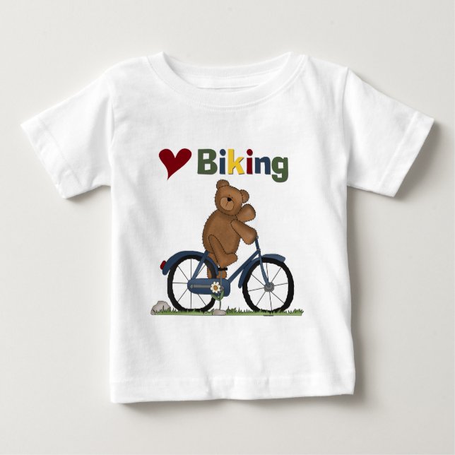 Blue Bicycle I Liebe Bikeschirme und Geschenke Baby T-shirt (Vorderseite)