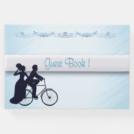 Blue Bicycle Wedding Guest Book Gästebuch