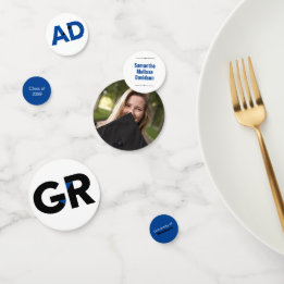 Blue Big Bold; Abschluss für angeschnittene Buchst Konfetti