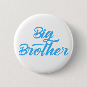 Blue Big Brother Geschwisttypografie Button