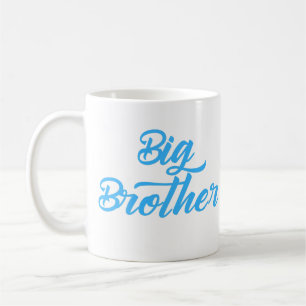 Blue Big Brother Geschwisttypografie Kaffeetasse