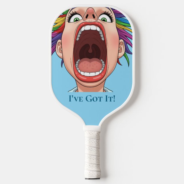 Blue Big Mouth Pickleball Schläger (Vorderseite)
