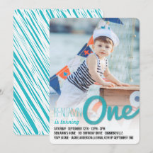 Blue Big Sketch One Baby Boy erste Geburtstagspart