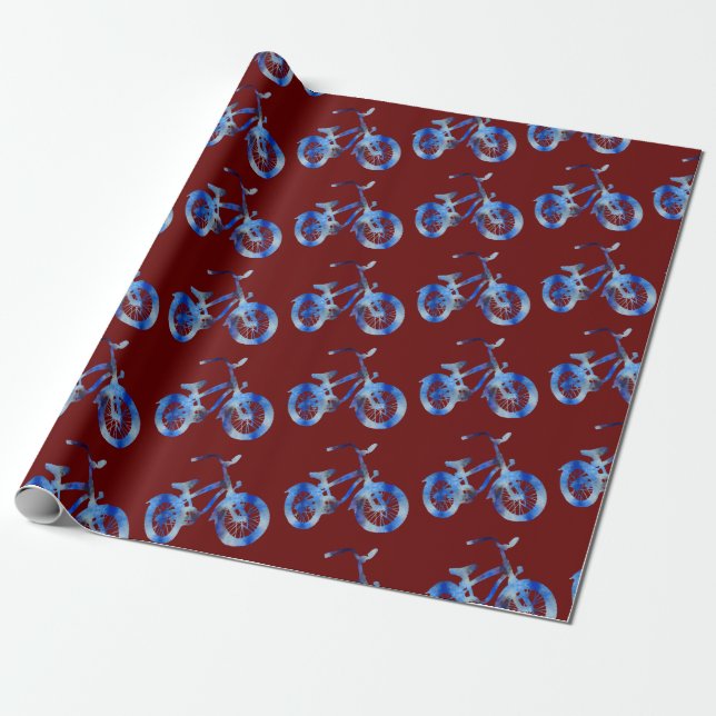 Blue Bike Geschenkpapier (Ungerollt)