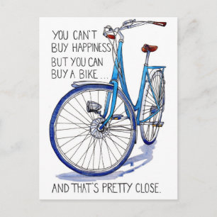 Blue Bike Happy Card Postkarte