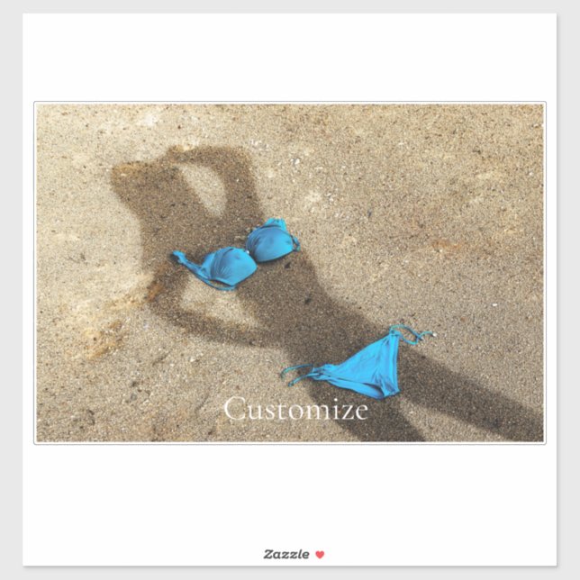 Blue Bikini Beach Sand Thunder_Cove Aufkleber (Blatt)