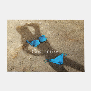 Blue Bikini Beach Sand Thunder_Cove Fußmatte