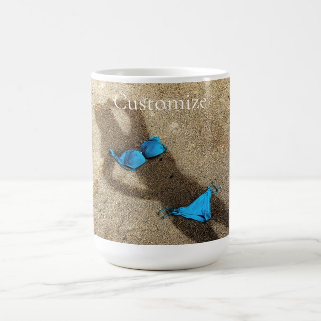 Blue Bikini Beach Sand Thunder_Cove Kaffeetasse (Mittel)
