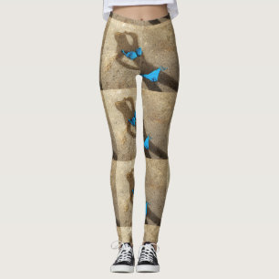 Blue Bikini Beach Sand Thunder_Cove Leggings