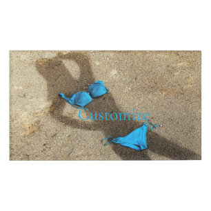 Blue Bikini Beach Sand Thunder_Cove Namenschild