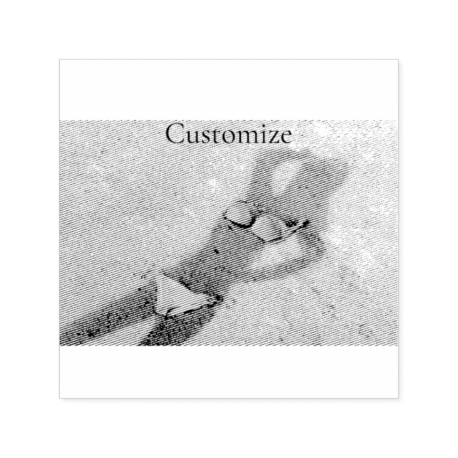 Blue Bikini Beach Sand Thunder_Cove Permastempel (Design)