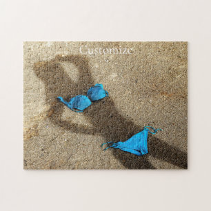 Blue Bikini Beach Sand Thunder_Cove Puzzle