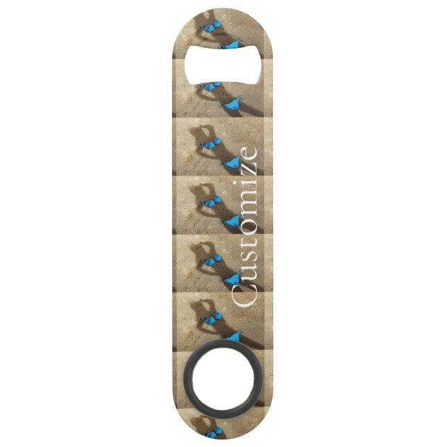 Blue Bikini Beach Sand Thunder_Cove Speed Flaschenöffner (Vorderseite)