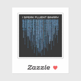 Blue Binary Code Aufkleber