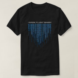 Blue Binary Code T-Shirt