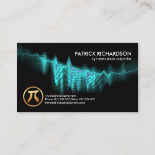 Blue Binary Codes Digital Wave Data Scientist Visitenkarte