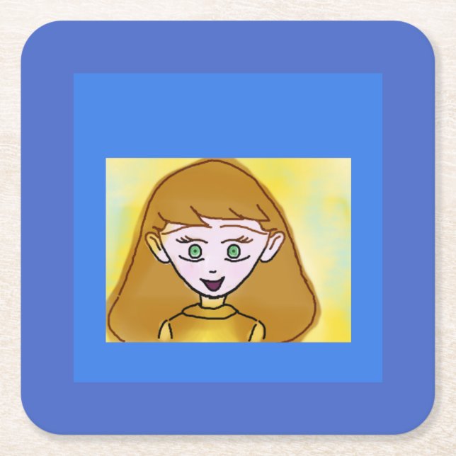 Blue Bingo Anime Paper Untersetzer (Vorderseite)