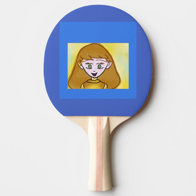 Blue Bingo Anime Ping Pong Paddle Tischtennis Schläger (Vorderseite)