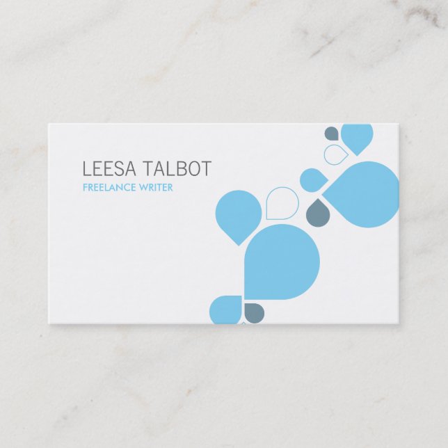 Blue Bio Business Card Visitenkarte (Vorderseite)