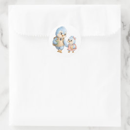 Blue Bird Bruder Schwester Kreis Aufkleber