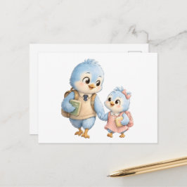 Blue Bird Familienfreundschaftskarte Postkarte
