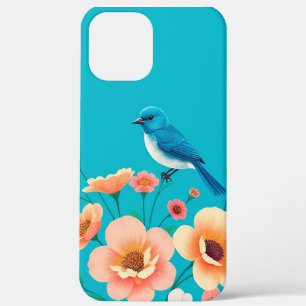 Blue Bird Floral Everyday Protection Grip Case-Mate iPhone Hülle