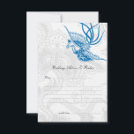 Blue Bird & Floral Wedding Advice Cards Hinweiskarte<br><div class="desc">Stilvolle und elegante Dazzling Blue Bird & Floral Wedding Advice & Wish Cards.</div>