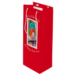 Blue Bird-Geschenktasche Geschenktüte Für Weinflaschen