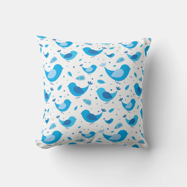 Blue Bird Harmony Pillow Kissen (Vorderseite)