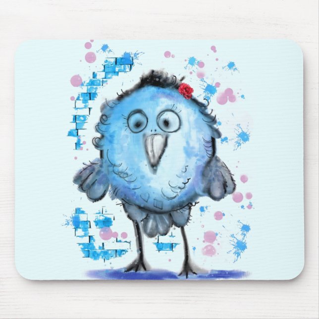Blue Bird Mouse Pad Fun Mousepad (Vorne)