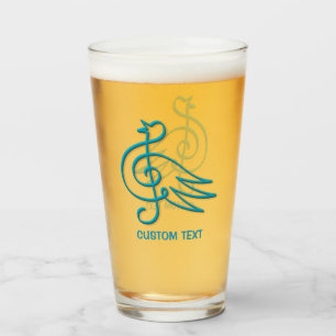 Blue Bird Musik Glas